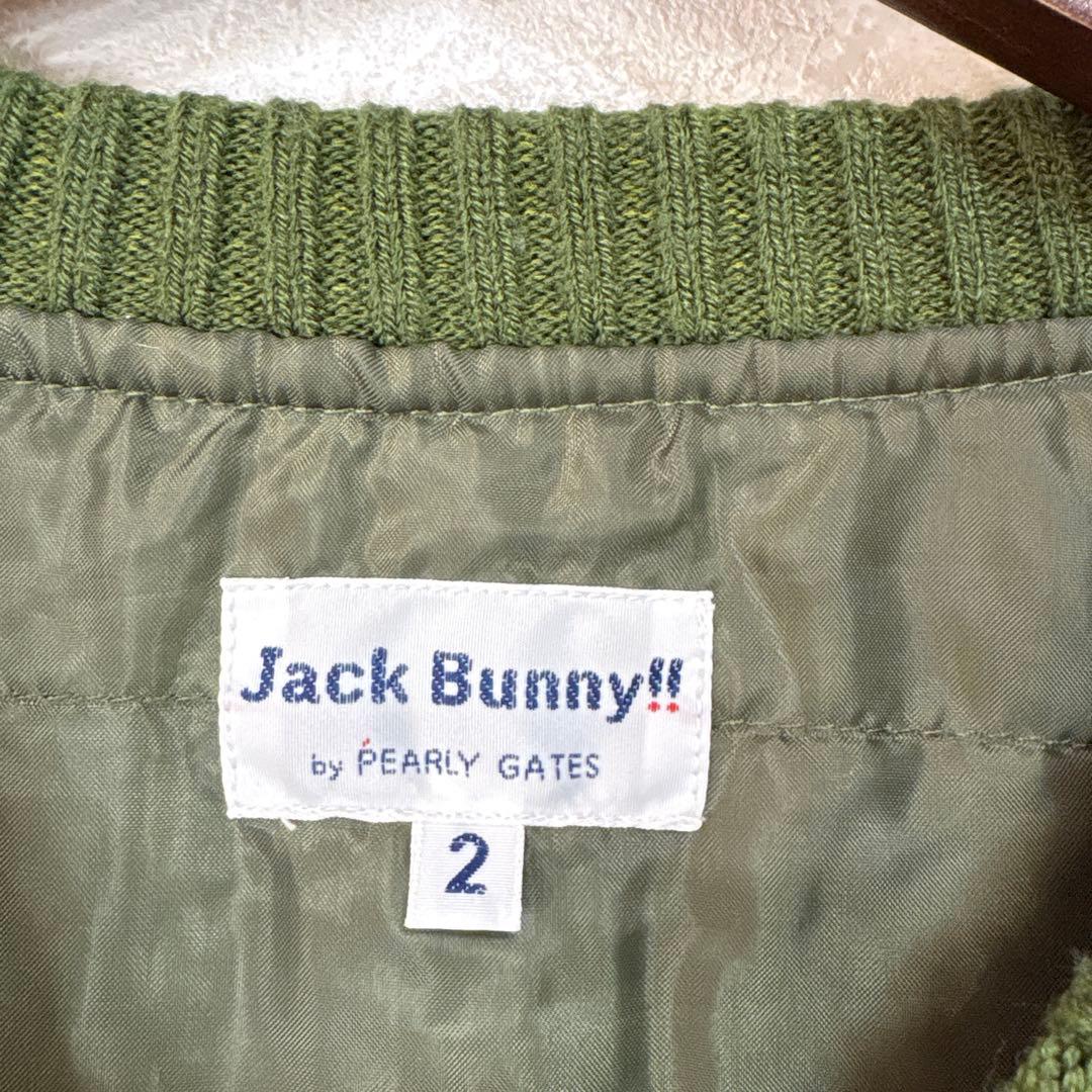 美品　jackbunny 中綿　ケーブルニット　ゴルフウェア