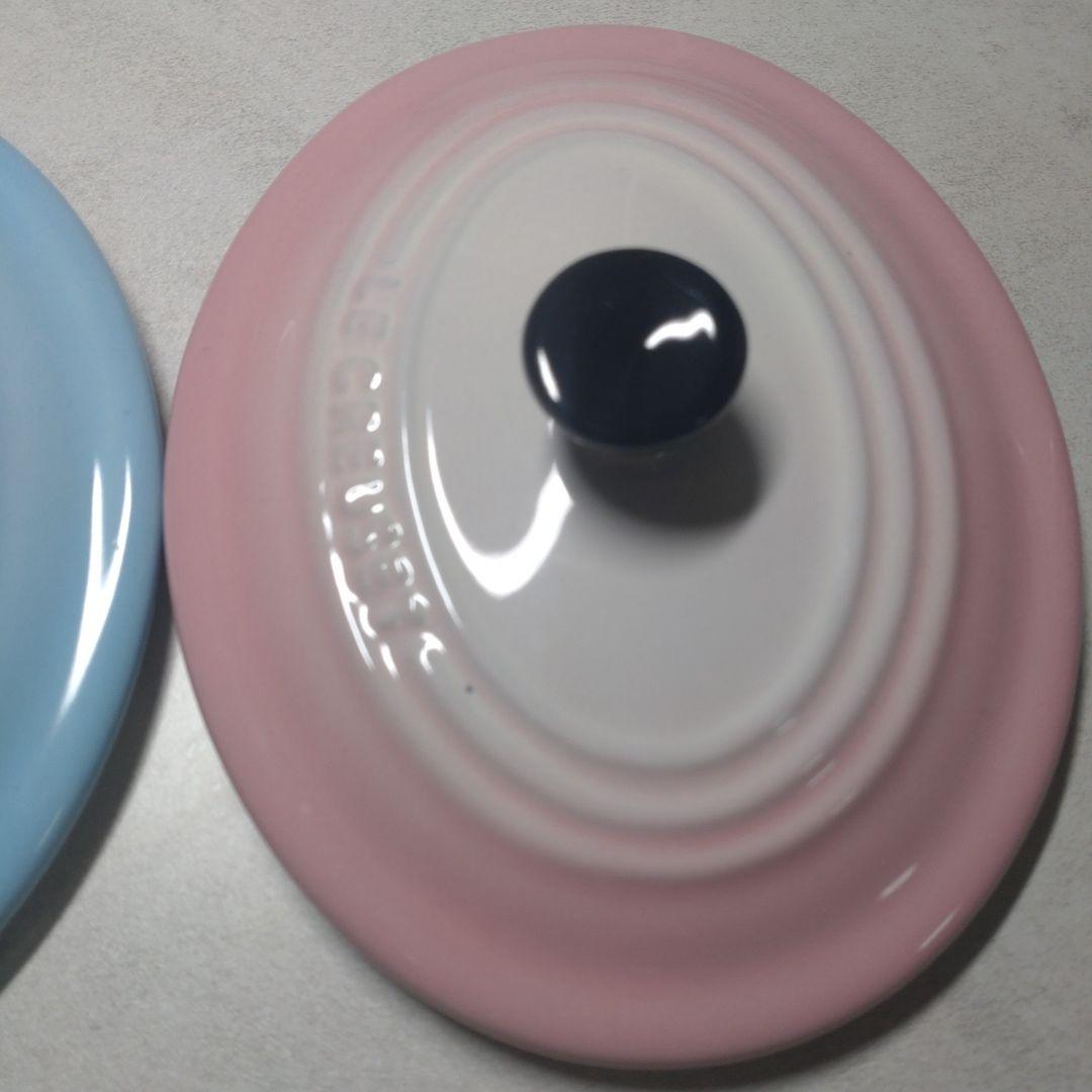LE CREUSET ミニオバールココット　水色　ピンク