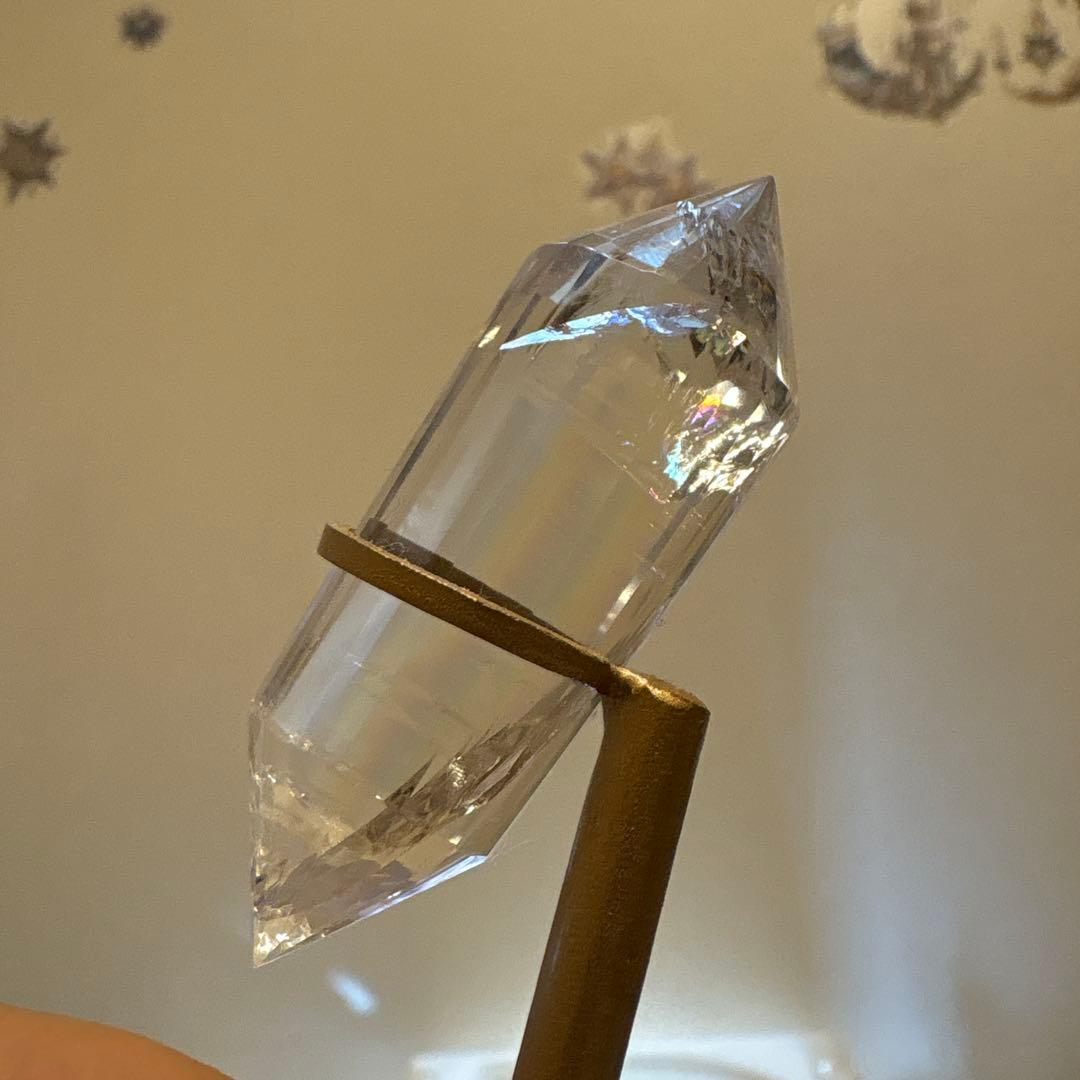 高品質 水晶24面ダブルポイント♡No.2528