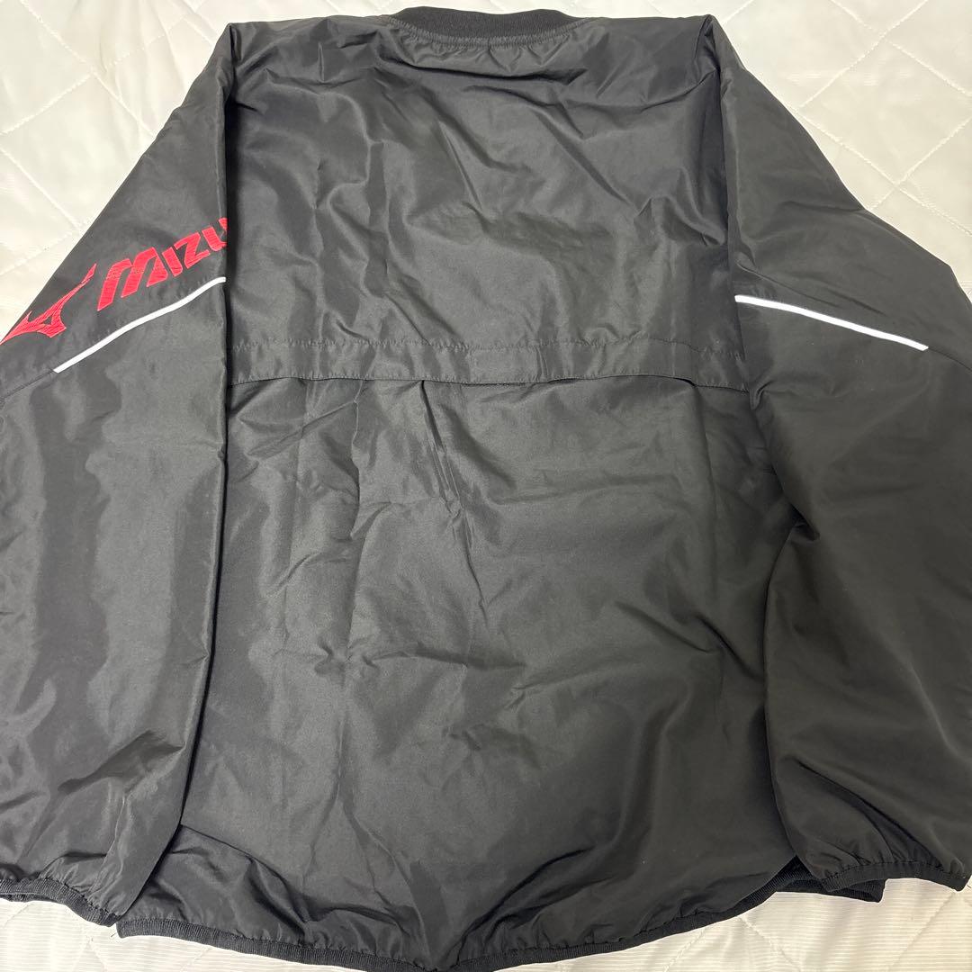 Mizuno 長袖ジャケット 黒 赤