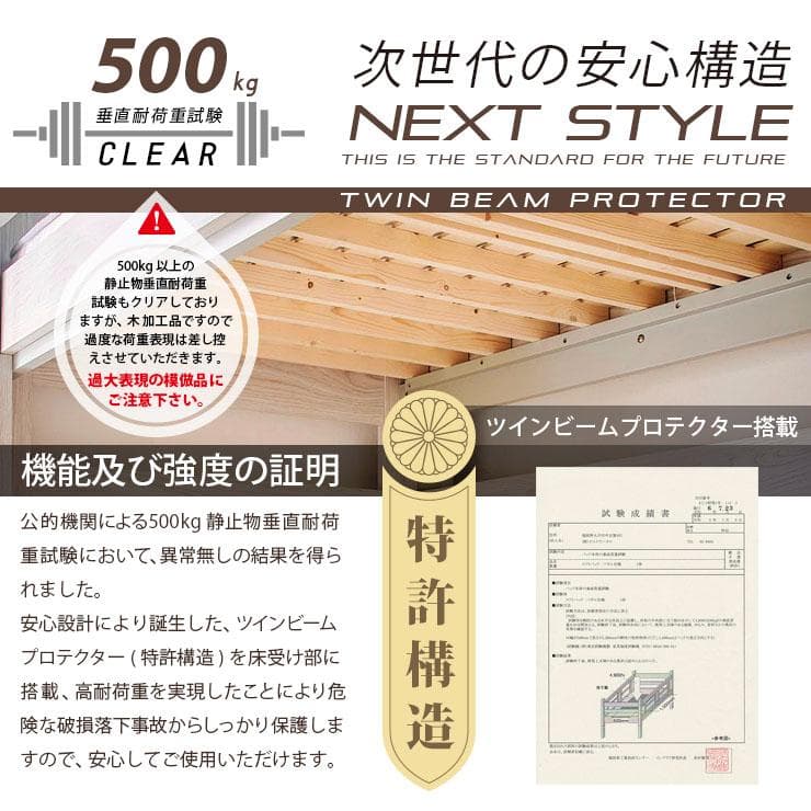 【九州～関東まで送料無料*】ロフトベッドhoney WHxVG　アウトレット