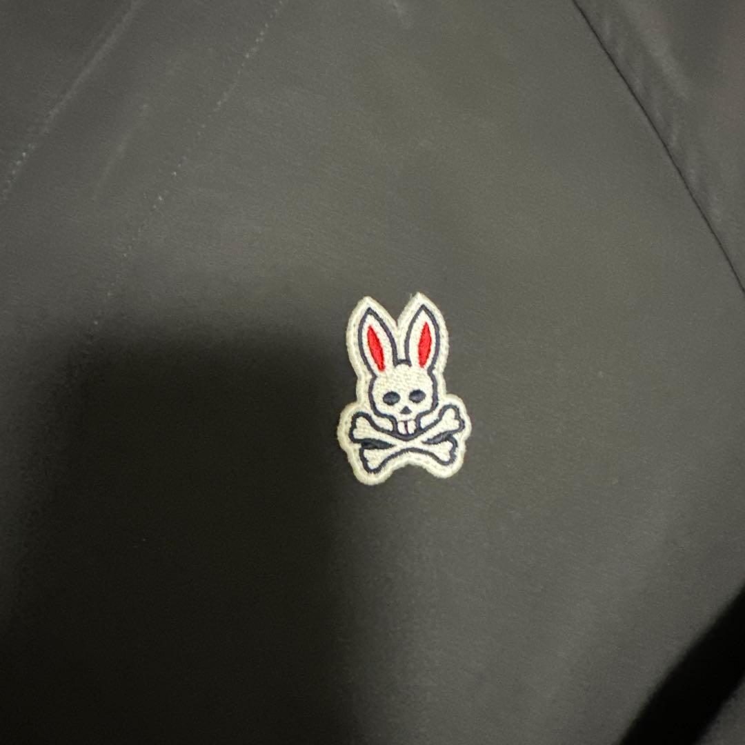 PsychoBunnyサイコバニーSOLOTEXタフタノーカラーブルゾン炭黒