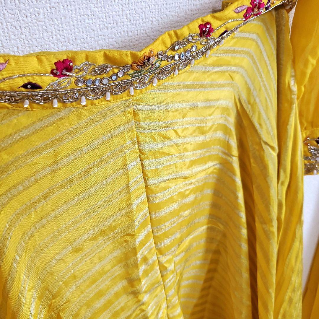 sale! yellow ボリウッドパーティードレス　ベリーダンス セットアップ