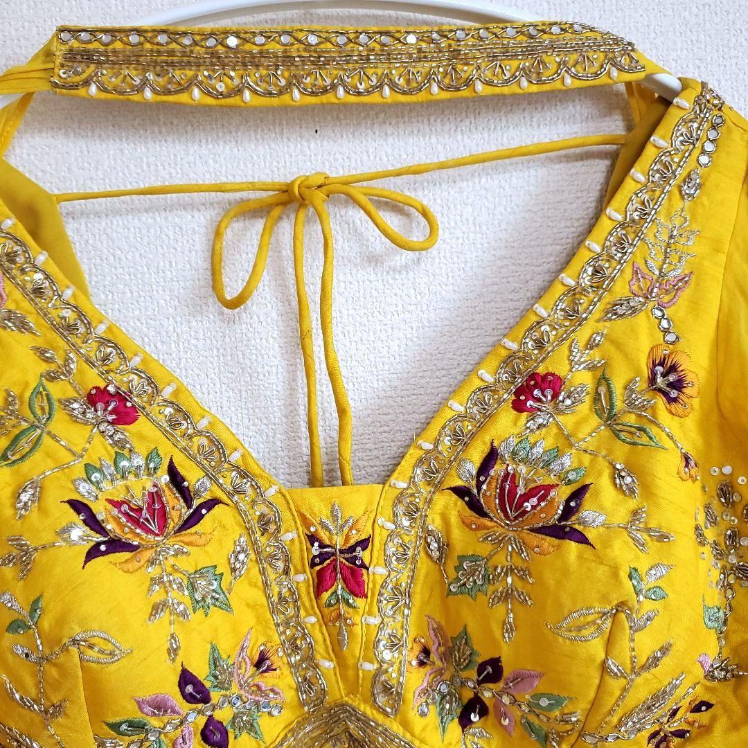 sale! yellow ボリウッドパーティードレス　ベリーダンス セットアップ