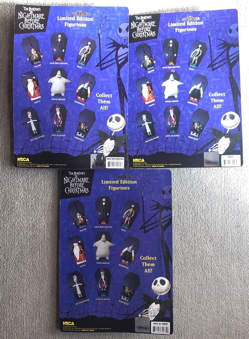 美品 ナイトメアビフォアクリスマス NECAフィギュア ３種 ジャック サリー