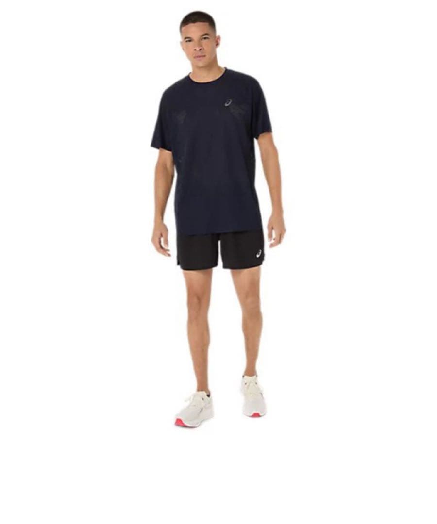 【新品】ASICS RUN 半袖シャツ ミッドナイト S