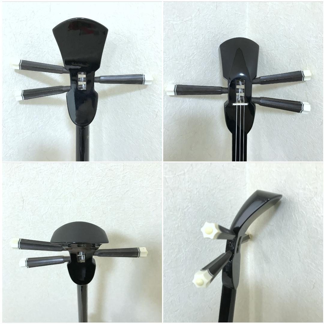 【美品】沖縄三線 伝統 蛇柄 人工革 初心者セット ソフトケース付 弦楽器
