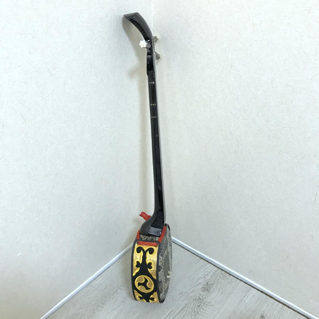 【美品】沖縄三線 伝統 蛇柄 人工革 初心者セット ソフトケース付 弦楽器