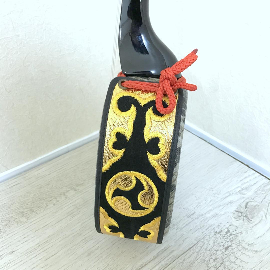 【美品】沖縄三線 伝統 蛇柄 人工革 初心者セット ソフトケース付 弦楽器