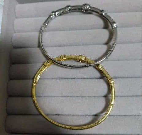 ❣️ ゴールド❣️シルバーCCロゴ付きバングル❣️
