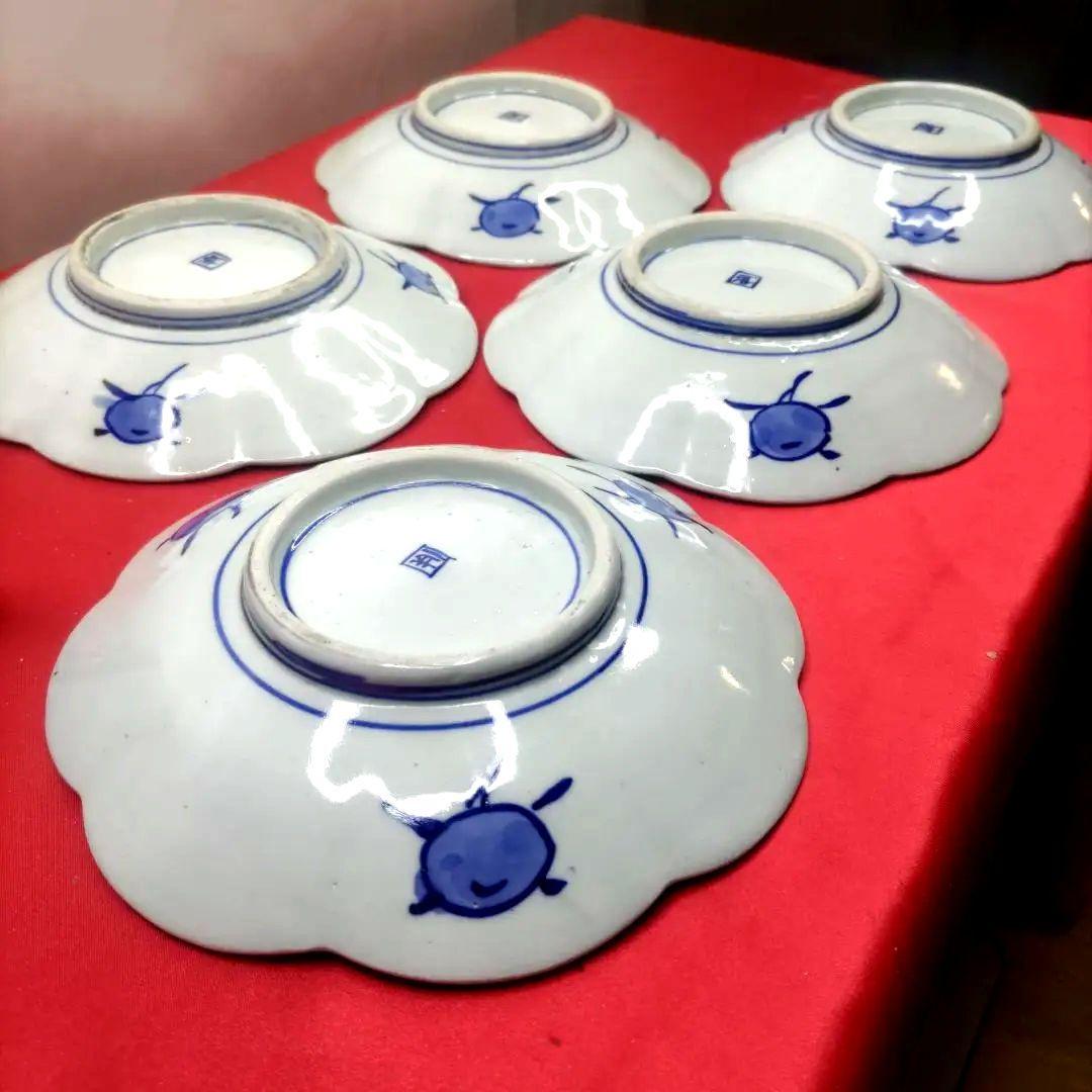 有田焼　伊万里焼　古伊万里　金彩　色絵　小皿　中皿　平皿　5寸皿5客セット