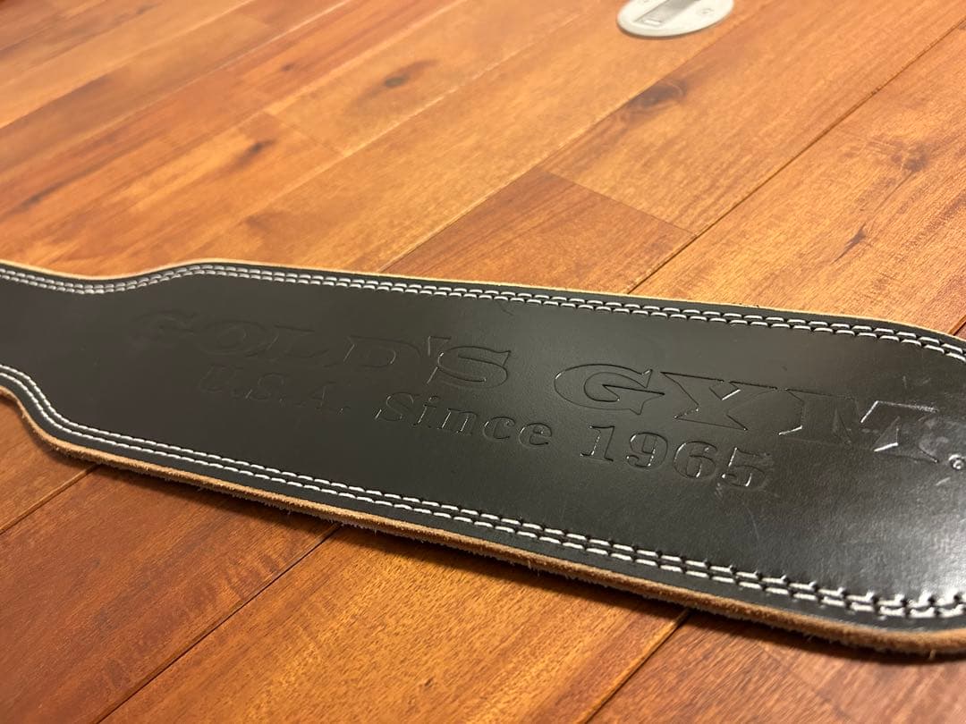 【美品】ゴールドジム　EXレザーベルト　Mサイズ 黒