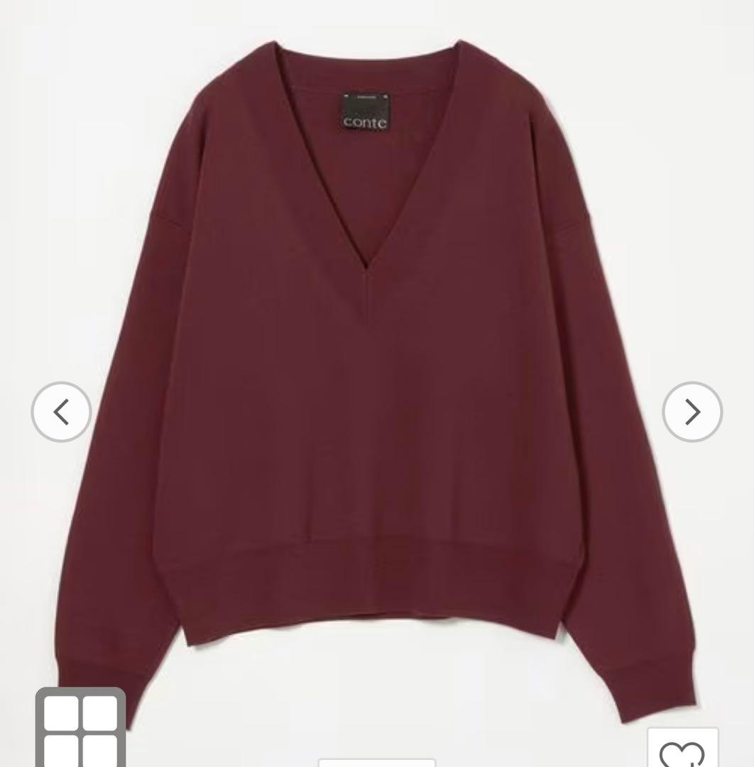 今期　新品タグ付　コンテ　conte 辺見えみり　Vネック　ニット