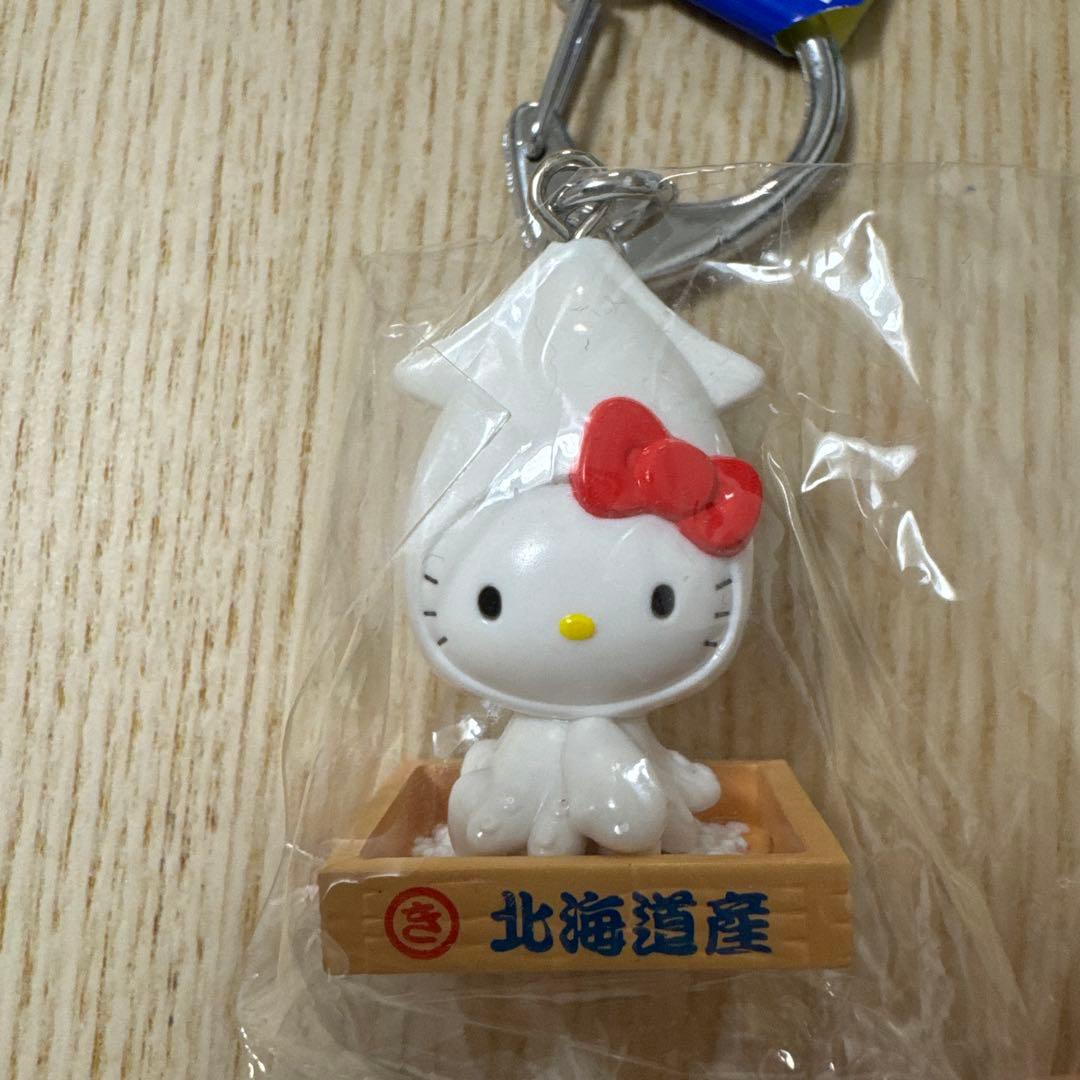 ご当地キティ　北海道限定　イカ　マスコット　キーホルダー　新品