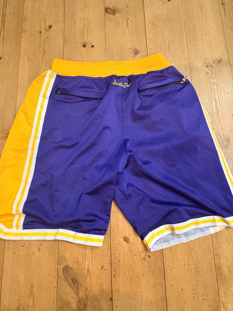 Lakers バスケットパンツ 紫/黄色