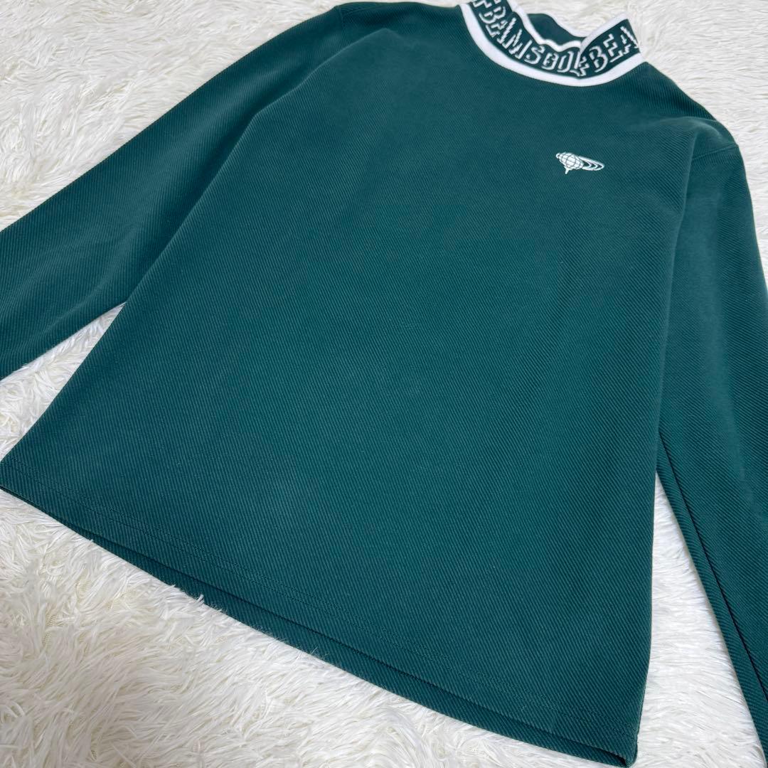 完売品✨BEAMS GOLF リブロゴ ツイルジャージ モックネックシャツ