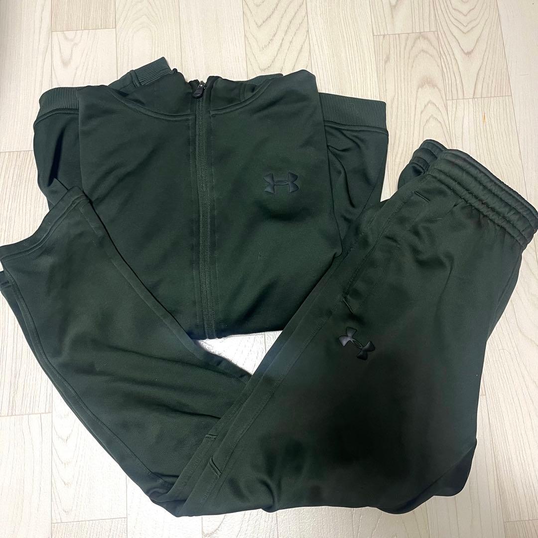 UNDER ARMOUR UAセットアップ パーカー ジョガーパンツ 緑上M下S