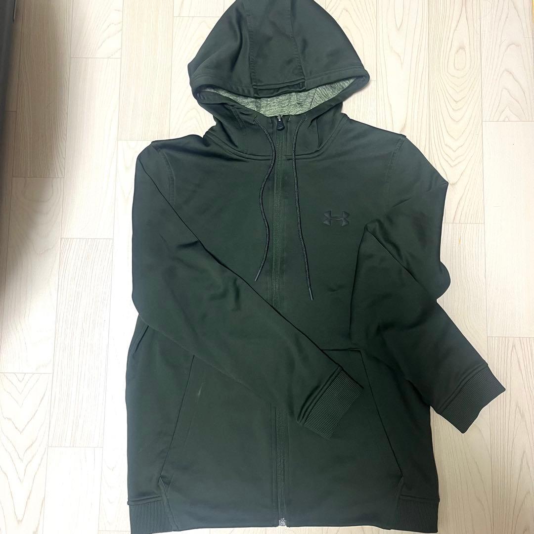 UNDER ARMOUR UAセットアップ パーカー ジョガーパンツ 緑上M下S