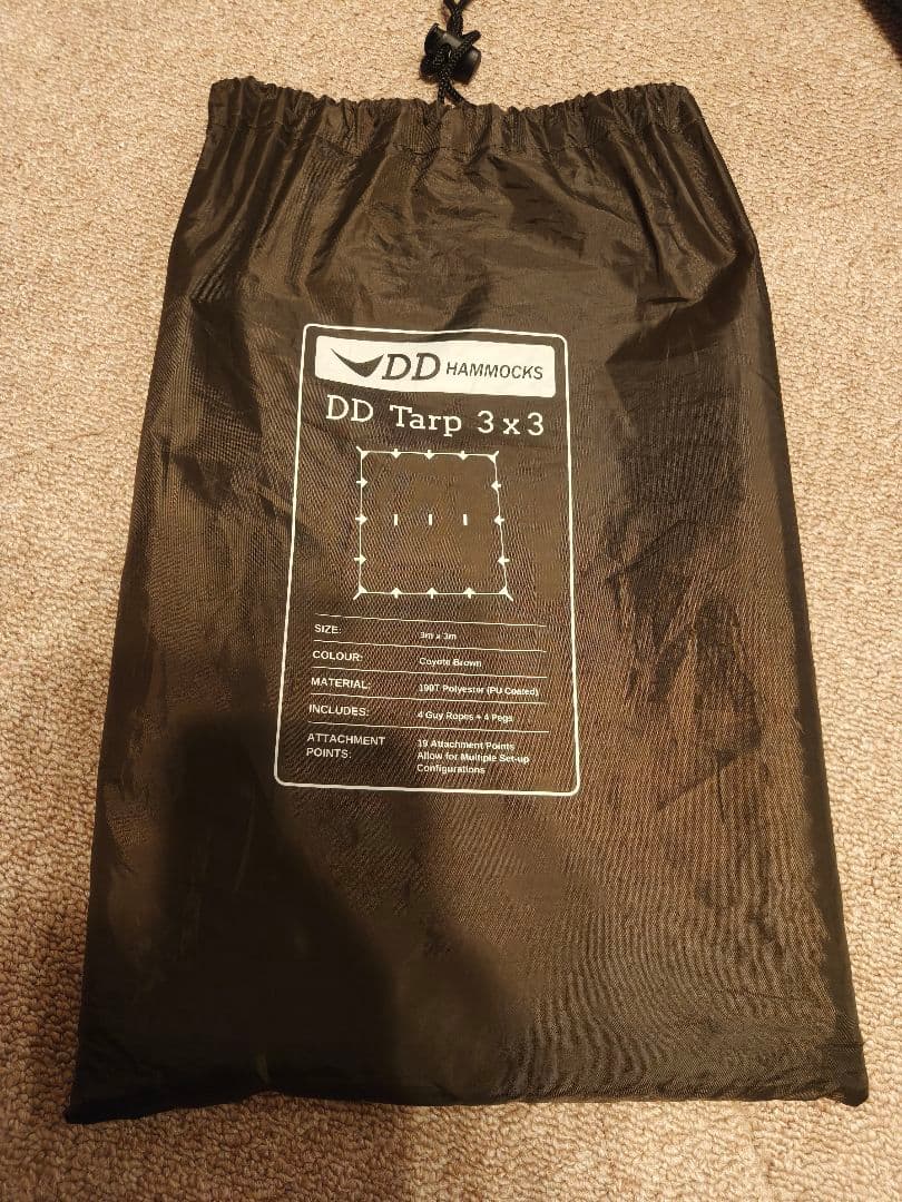 DD Hammocks タープ 3m x 3m コヨーテブラウン 美品