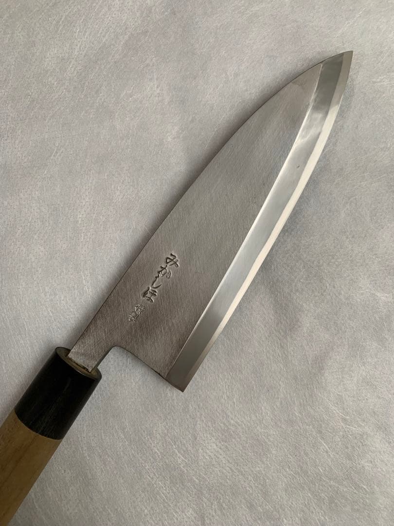 山下刃物　出刃　包丁　６寸　水牛角柄