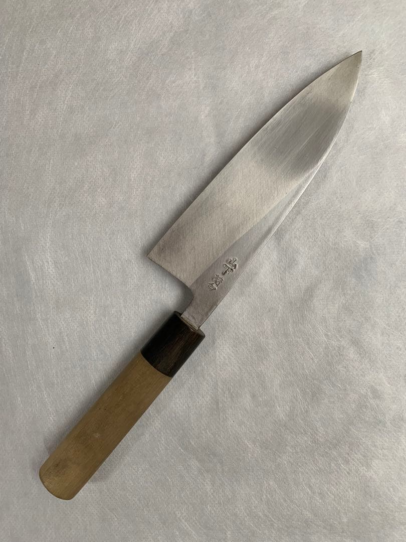 山下刃物　出刃　包丁　６寸　水牛角柄