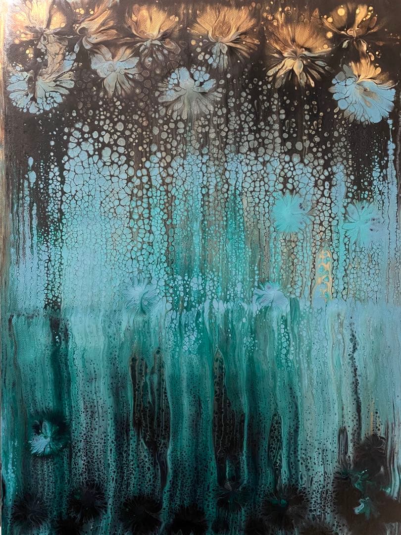 アート原画 『reexamine』30×40 現代アートk.m