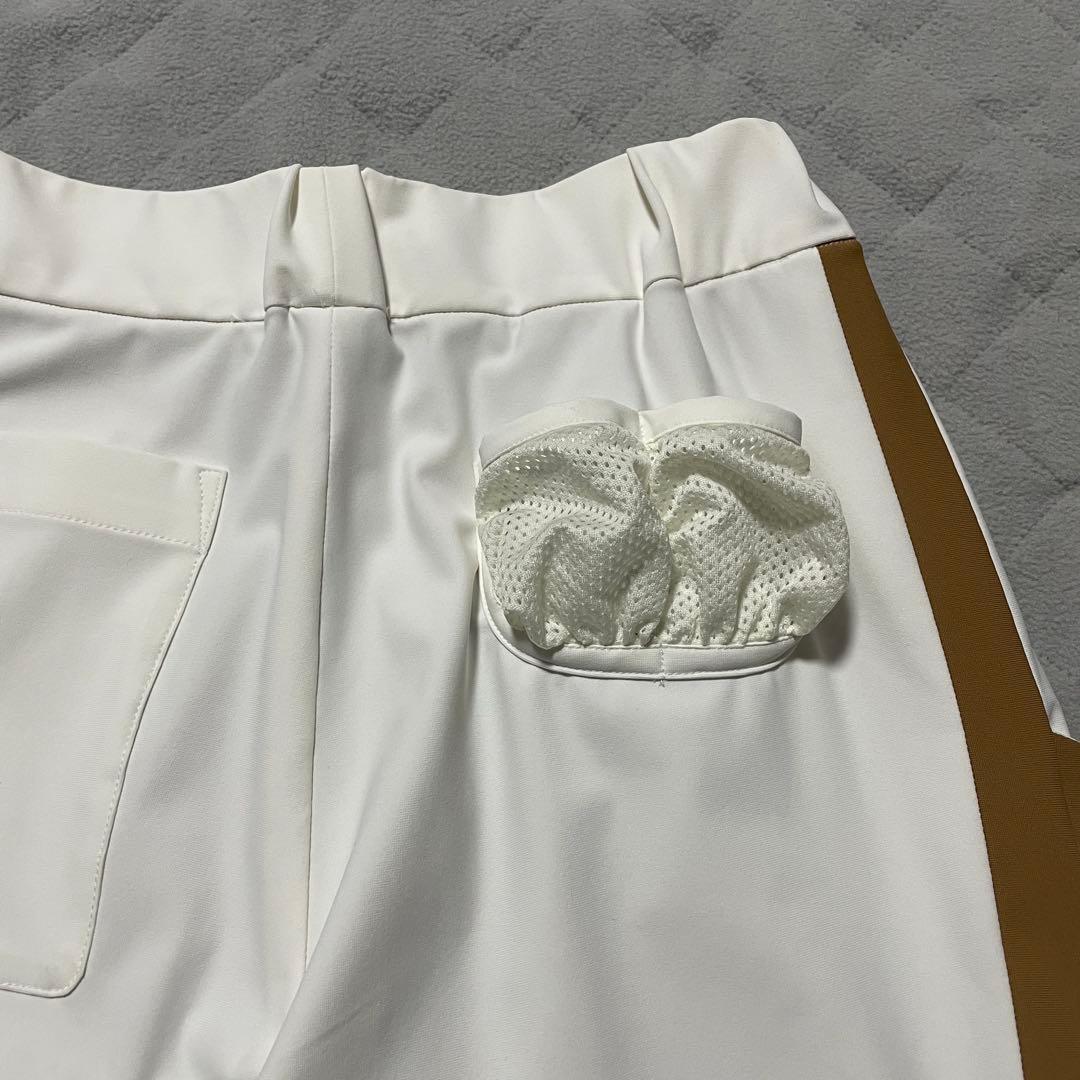 ●TMGゴルフ●ストレッチパンツ ホワイト ブラック 0 スラックス ベージュ系