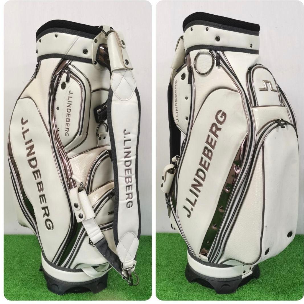 J.LINDEBERG 9.0型 ゴルフバッグ ホワイト×ローズゴールド