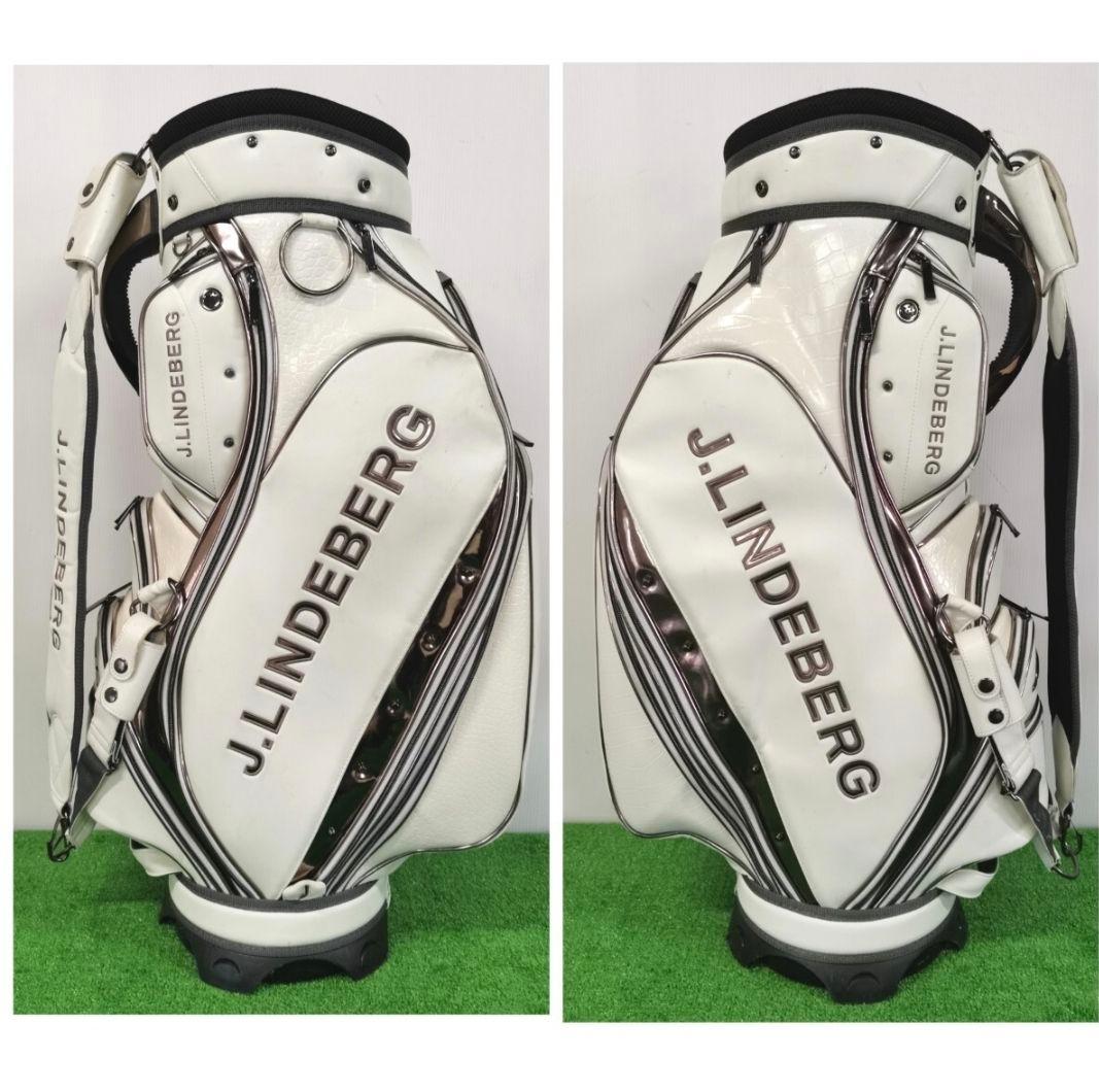 J.LINDEBERG 9.0型 ゴルフバッグ ホワイト×ローズゴールド