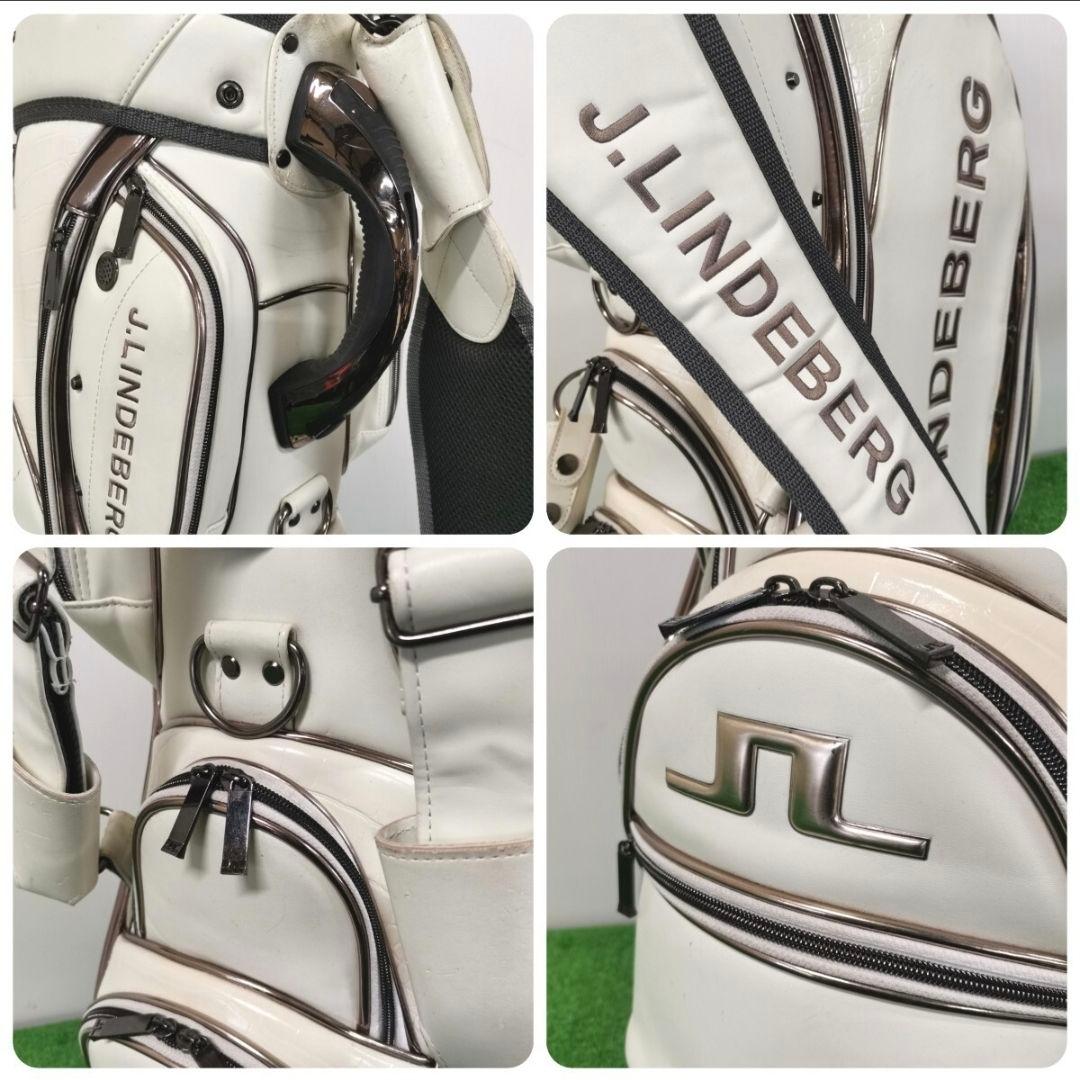 J.LINDEBERG 9.0型 ゴルフバッグ ホワイト×ローズゴールド