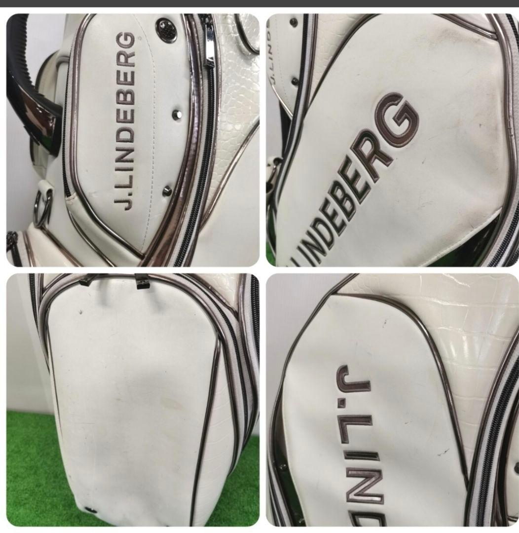 J.LINDEBERG 9.0型 ゴルフバッグ ホワイト×ローズゴールド