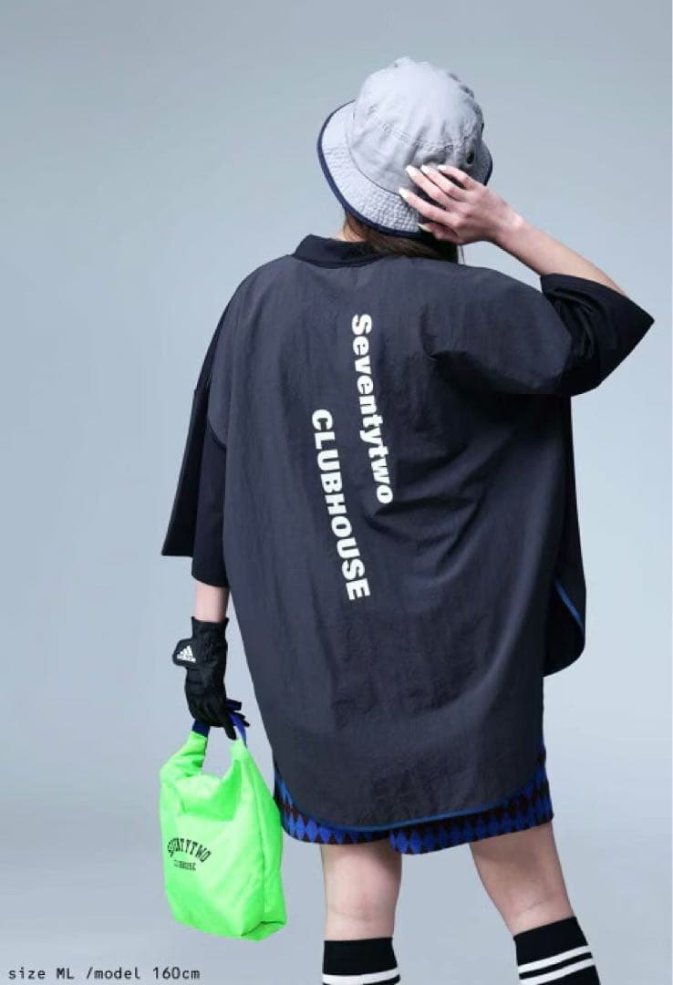 新品タグ付＊ANTIQUA GOLF×STCH＊モックネックトップス LXL 黒