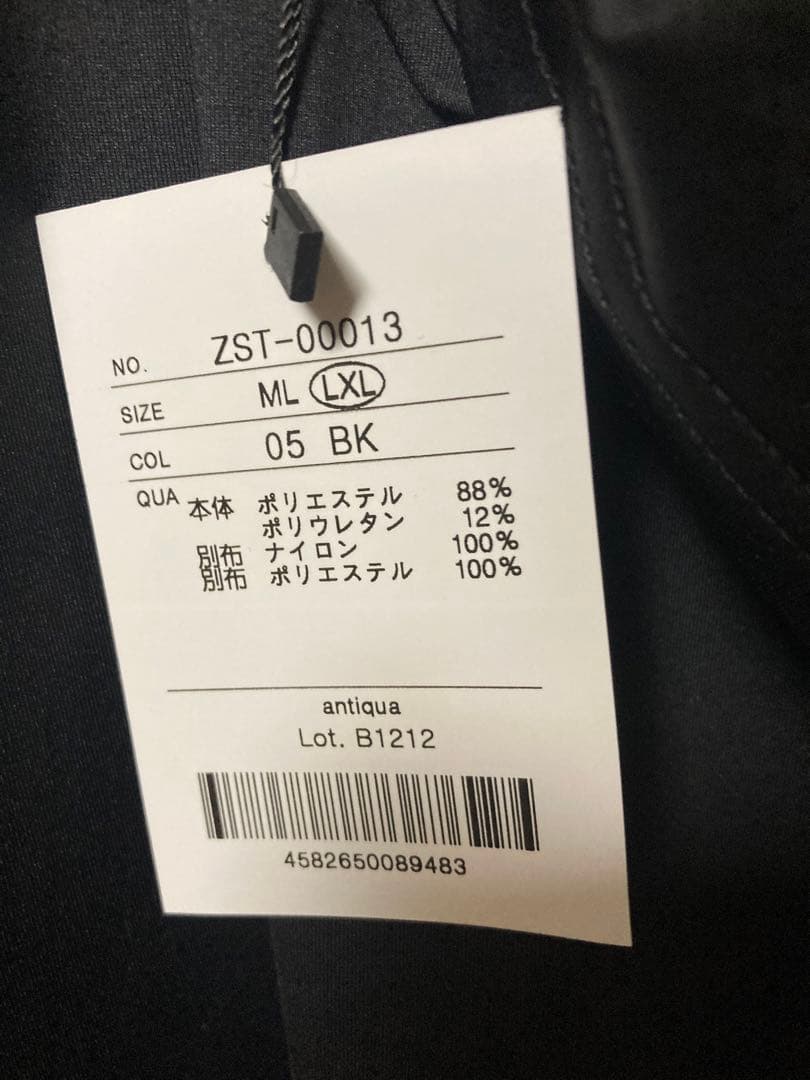 新品タグ付＊ANTIQUA GOLF×STCH＊モックネックトップス LXL 黒