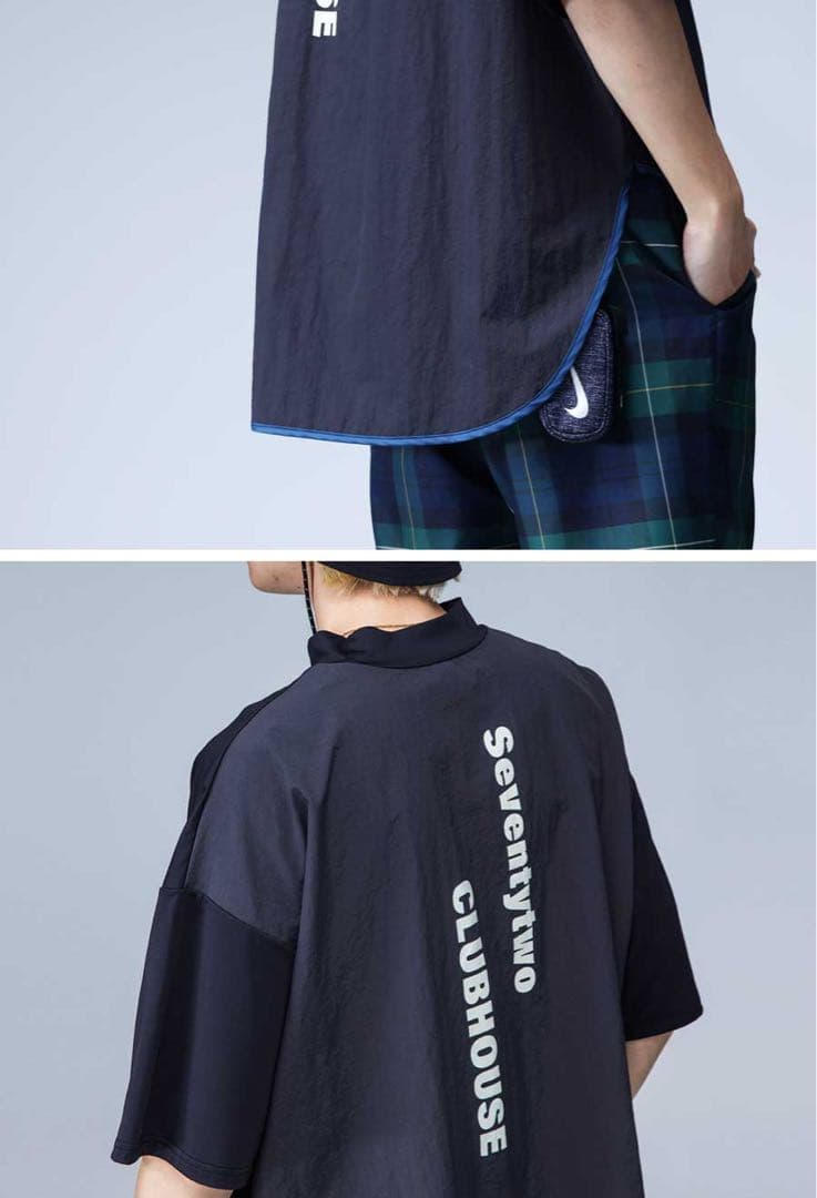 新品タグ付＊ANTIQUA GOLF×STCH＊モックネックトップス LXL 黒