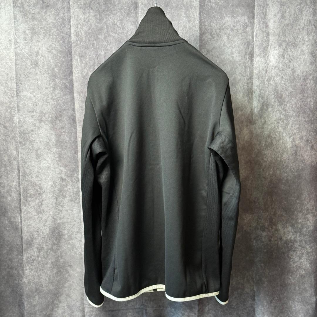 アディダス トラックジャケット 黒 トレフォイル ロゴ メンズ M 美品