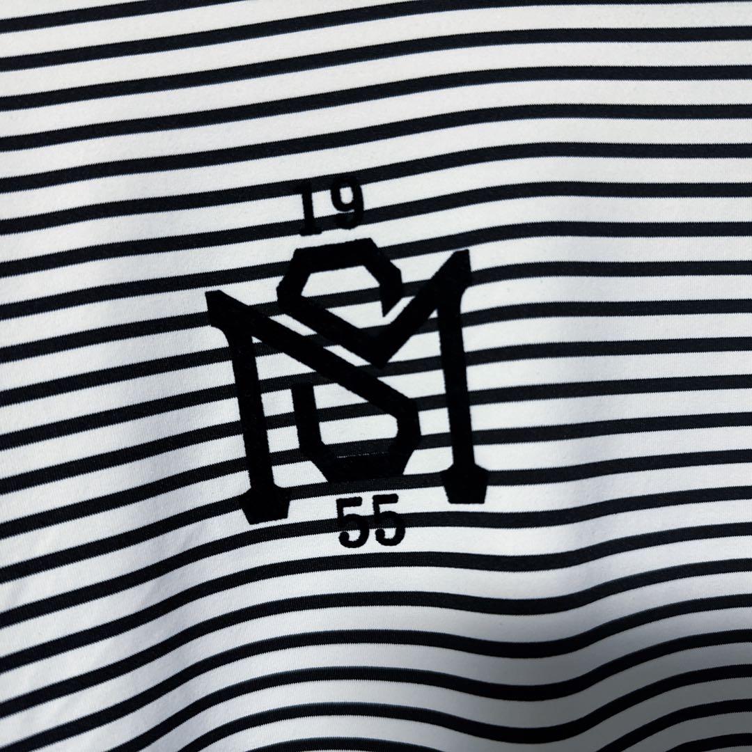Munsingwear マンシングウェア ボーダー ロゴ 長袖 モックネック L