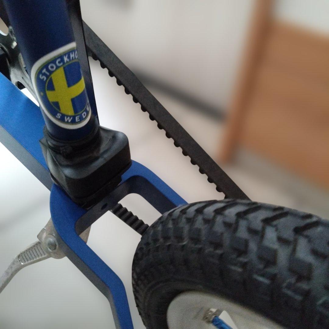 MicroBike 折りたたみ自転車　 ブルー　 ベルトドライブ　12インチ