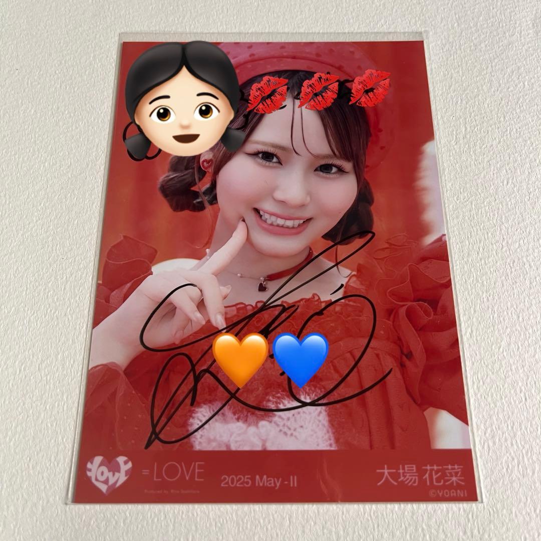 = LOVE イコラブ 大場花菜 とくべチュ 歌唱衣装 生写真 直筆 イラコメ