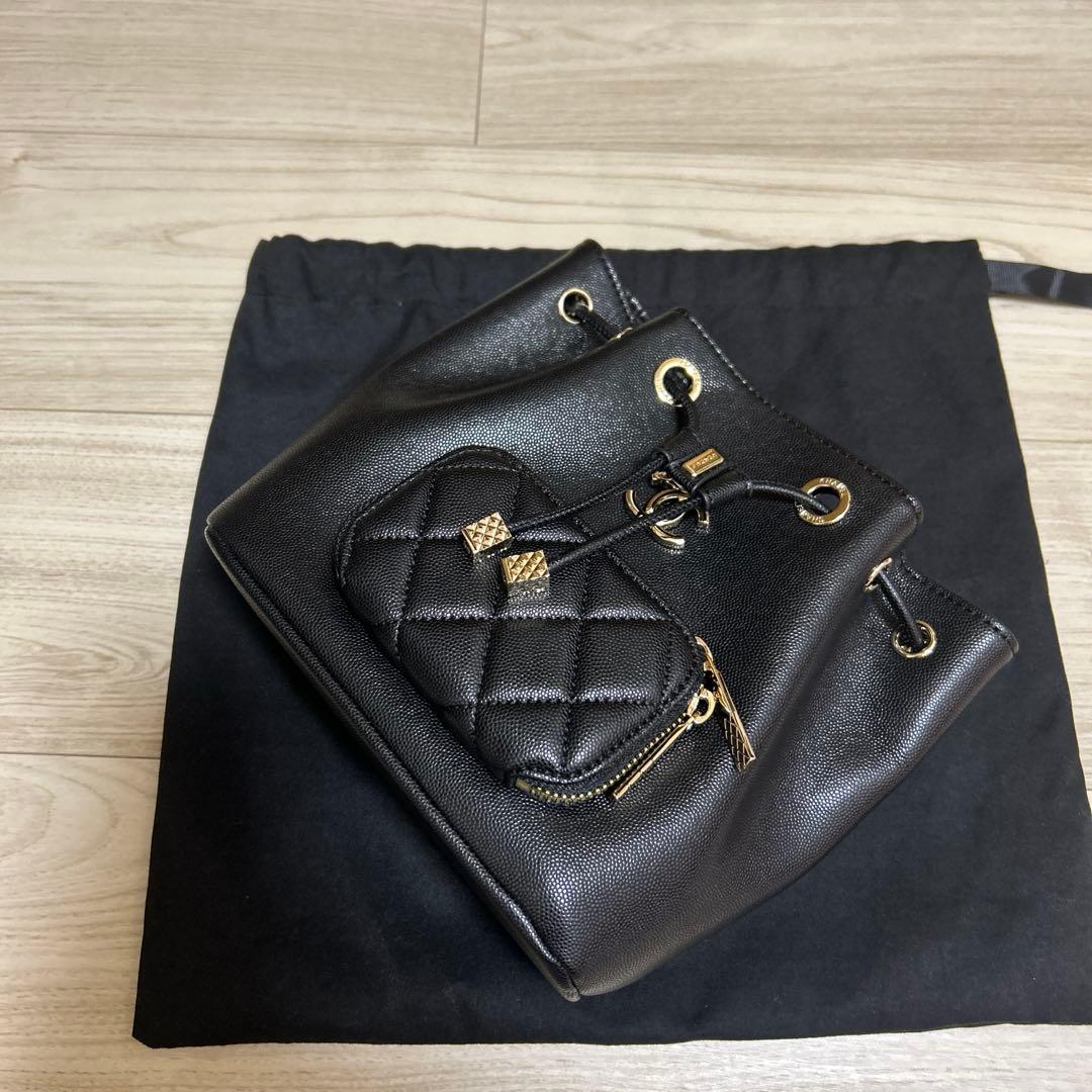 本日価格‼️ブラックレザーミニショルダーノベルティ