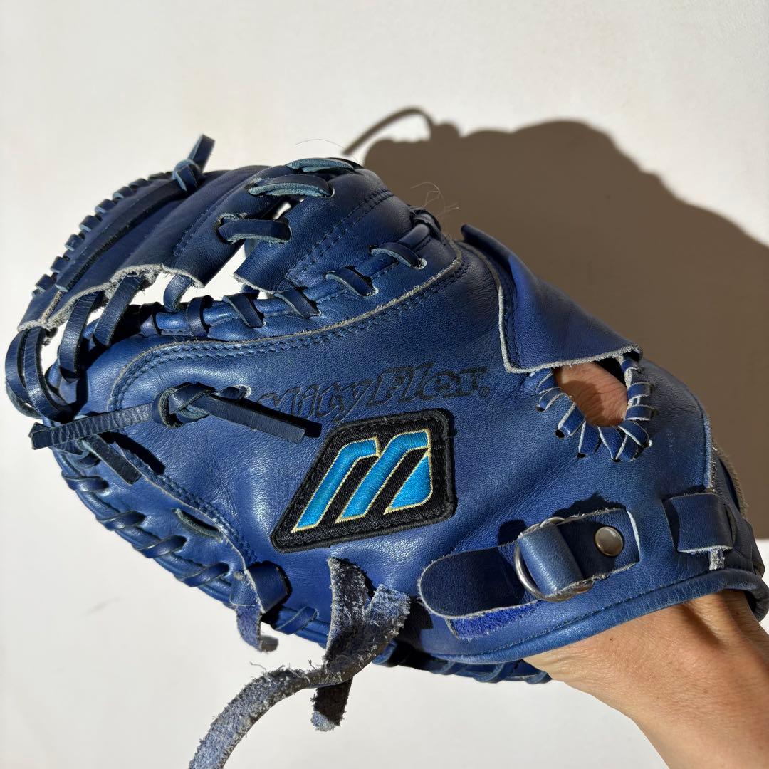 MIZUNO キャッチャーミット　左投　ブルー　軟式　ビューリーグ 一般