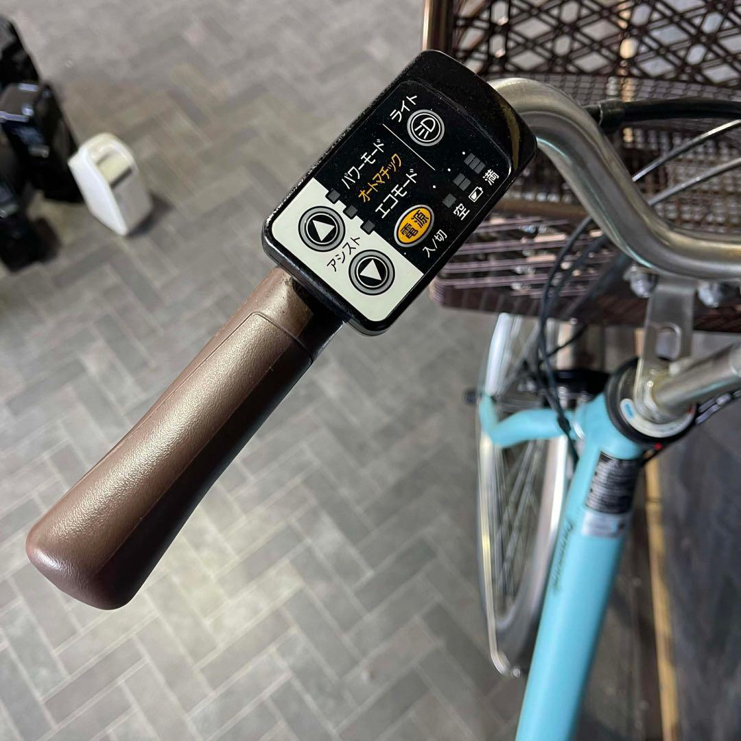 Panasonic 電動アシスト自転車 水色 バスケット付き