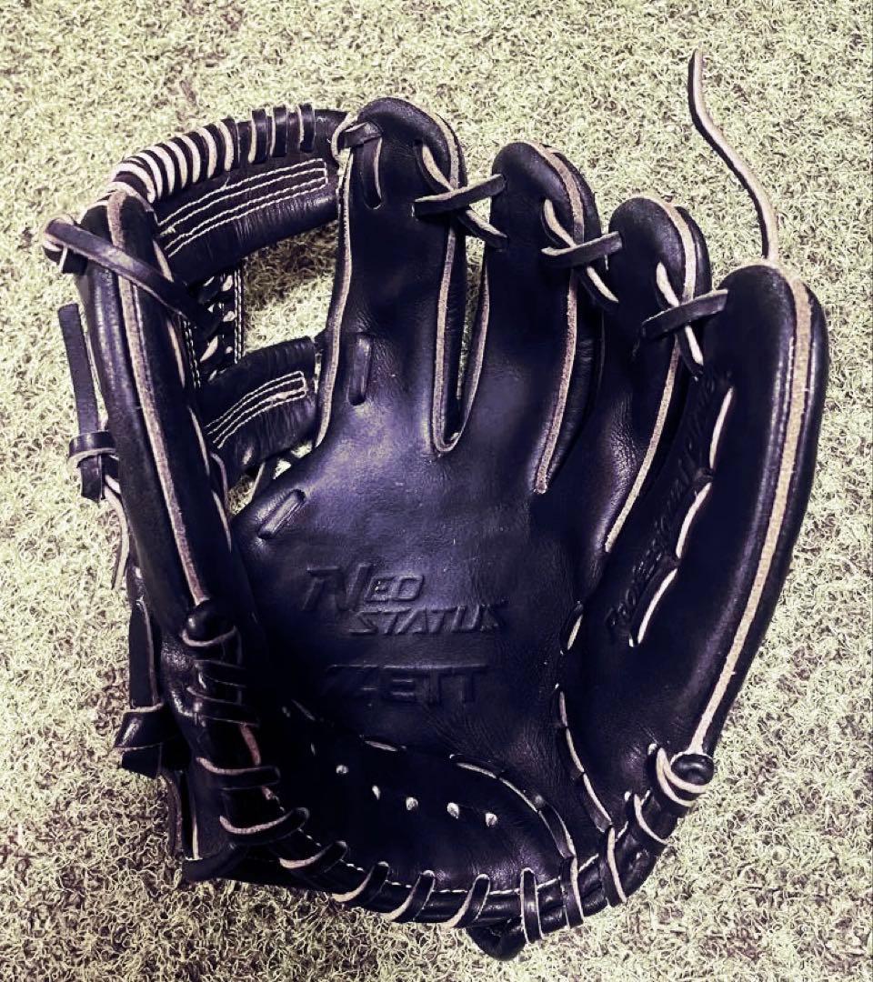 ZETT ネオステイタス　軟式野球(ソフトボール)グローブ 右投げ用 黒