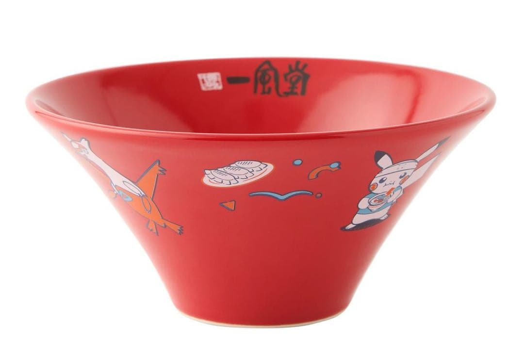 【新品未開封】ポケモンセンター 一風堂コラボどんぶり 赤　ラティアス