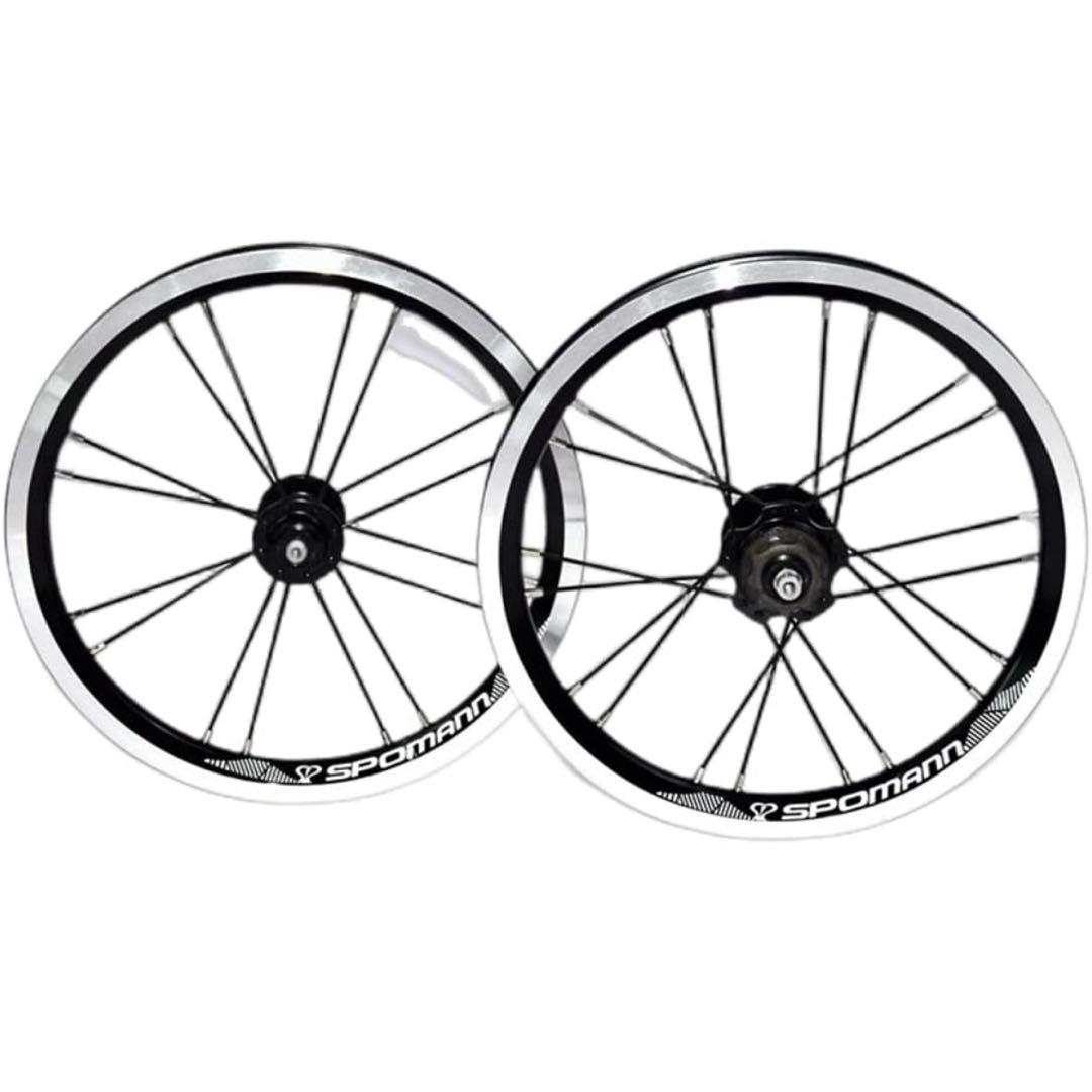 折りたたみ自転車用 ホイールセット 14インチ Vブレーキ シングルスピードハブ