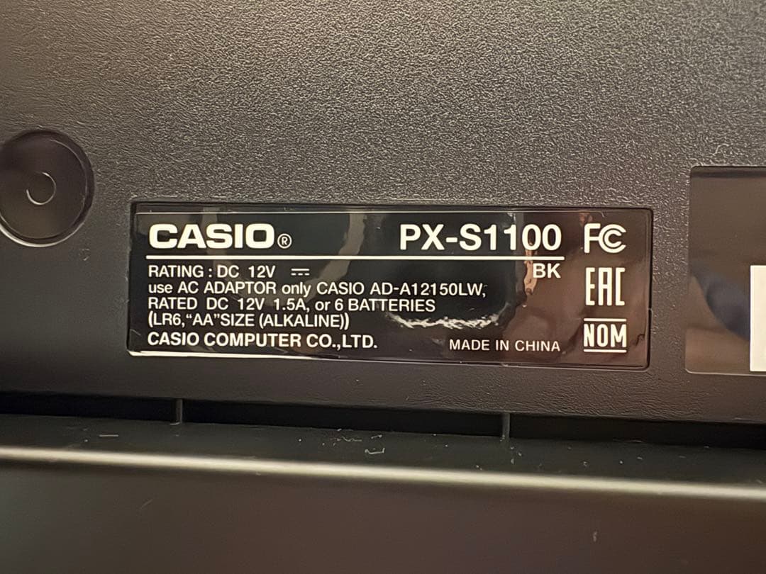 CASIO PX-S1100 BK ＋ CS-68P BK（純正スタンド）セット