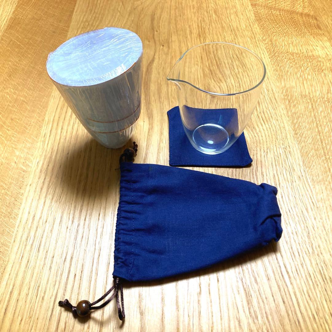 屋外　携帯　茶器セット　ソロキャンで雰囲気のある茶器でお茶を飲めます。