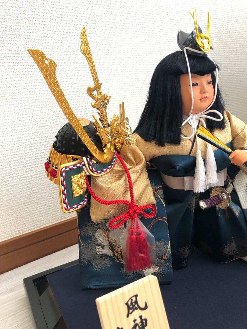 吉徳　5月人形　風神雷神　美品