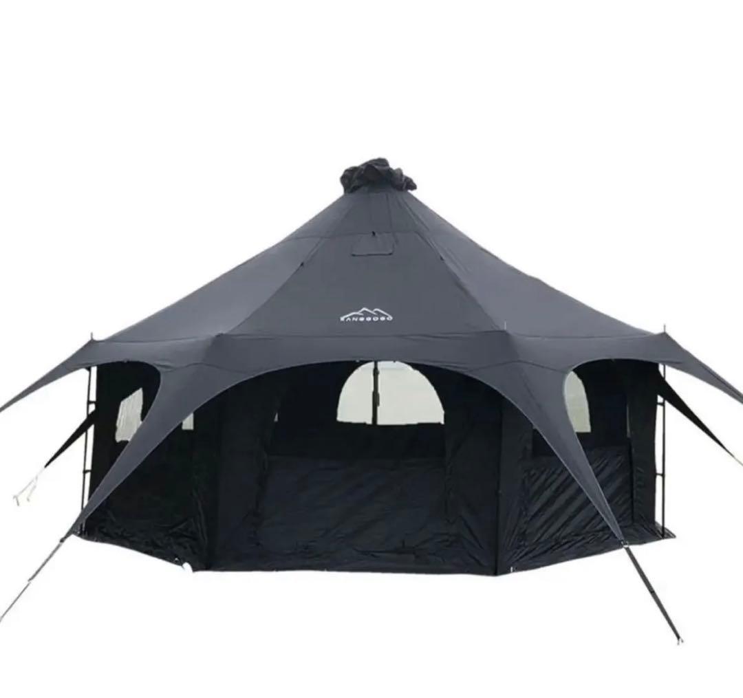 KANGGOGO ベルテント 黒 TC 5ｍ　グランドシート付属