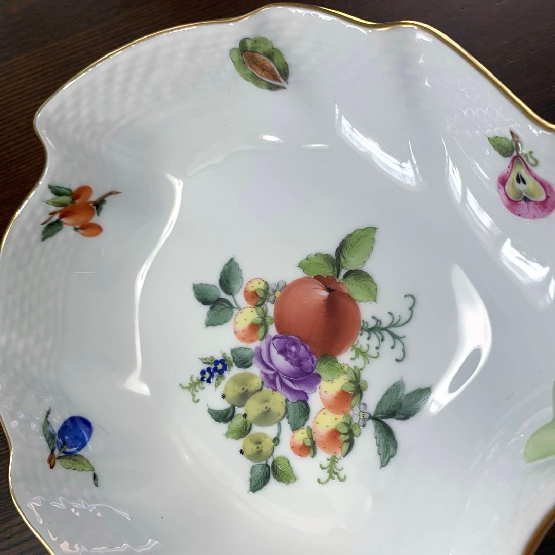 再お値下げ☆美品☆ヘレンド フルーツバスケット リーフディッシュ