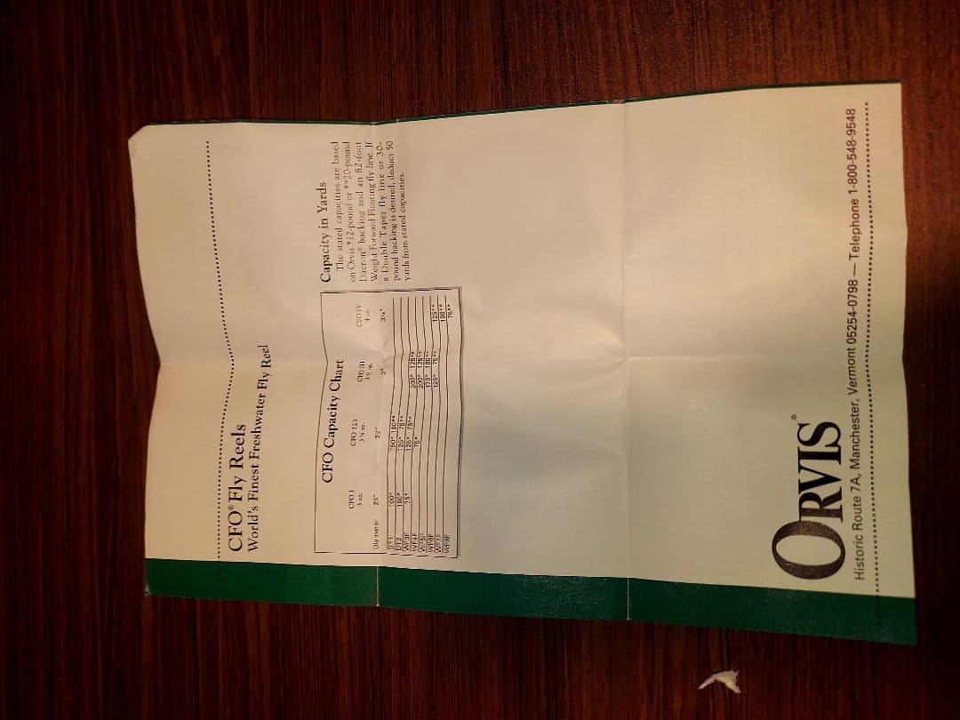 ORVIS CFO III フライリール新品未使用　ケース　説明書付き　値下げ
